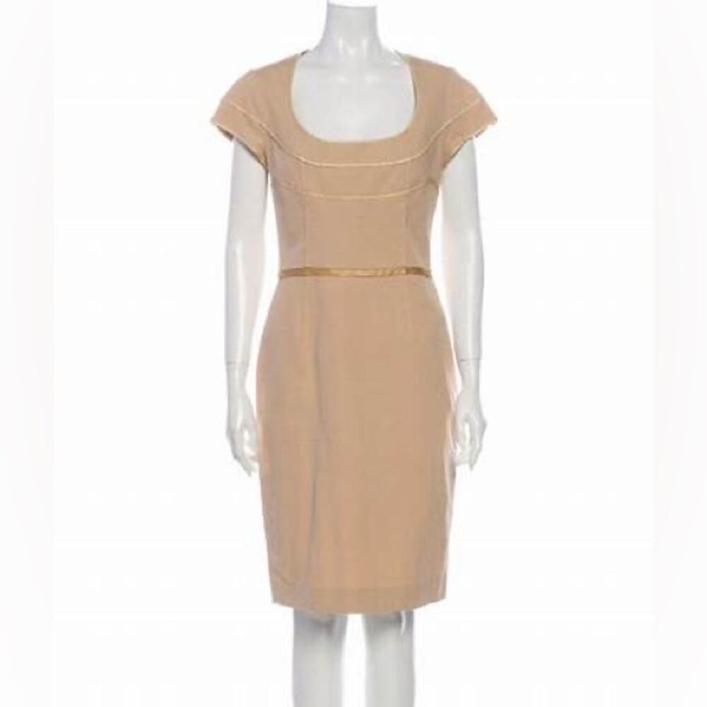 Zac Posen Khaki Eclipse Sheath Cocktail Dress Size 6